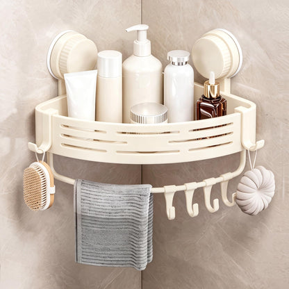 Corner Shower Caddy, ABS Suction Cup Shower Caddy, Grey 1pc
