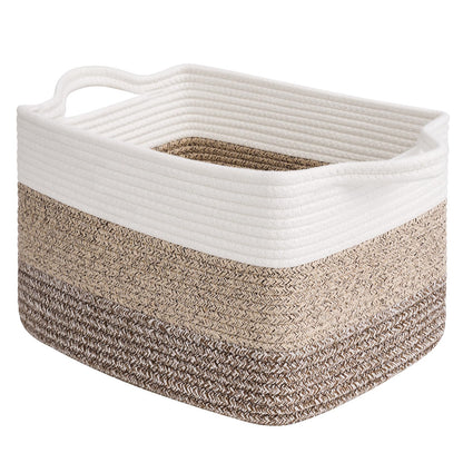 Goodpick Woven Storage Basket for Shelves, 13" x 10" x 9", Black Jute