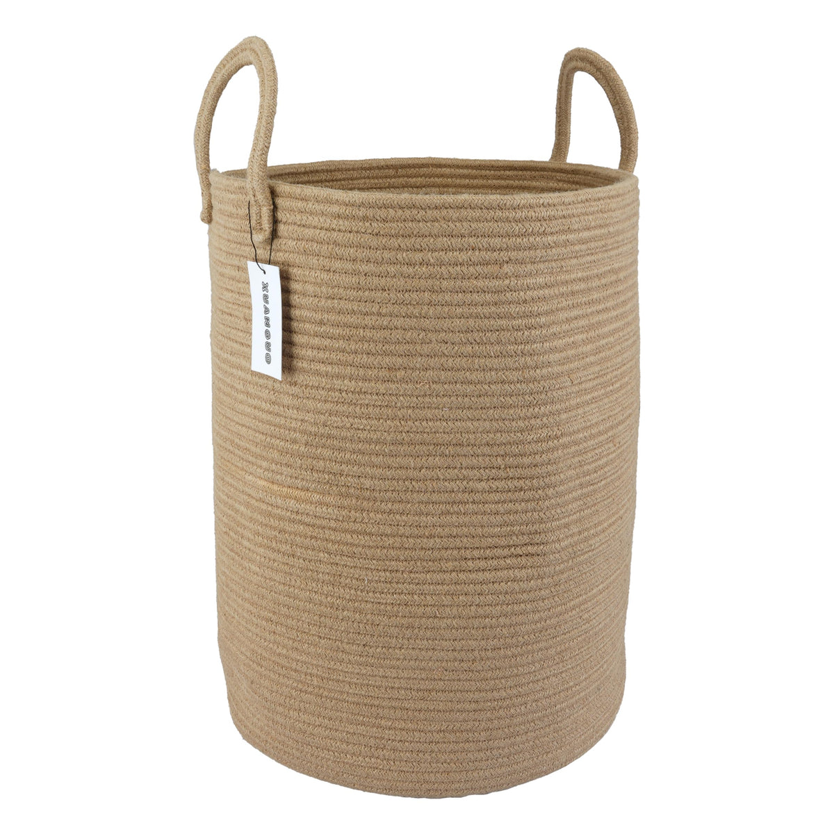 XUANGUO Cotton Rope Laundry Basket Hamper for Girls Kids Baby Nursery Pink