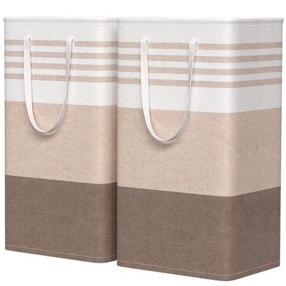 WOWBOX 2 Pack Laundry Baskets, Collapsible Dirty Clothes Laundry Hampers