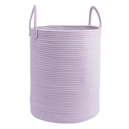Woven Cotton Rope Laundry Basket, 15" x 20" Laundry Hamper, Oatmeal