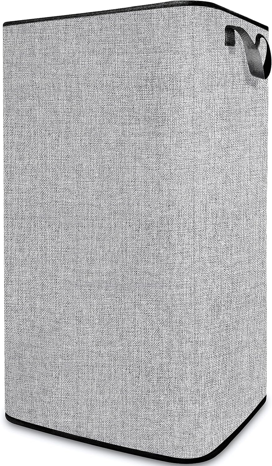 SNIGJAT Large Laundry Basket, 80 L Collapsible Tall Hamper with Handle Grey